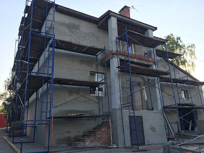 Отделка фасада частного дома в Могилеве