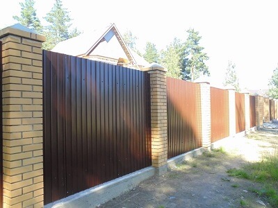 Забор из металлопрофиля в Могилеве